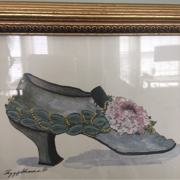 Frame tote bundle= shoes tote + 3 framed shoe prints. Boston museum. - Picture 13 of 14